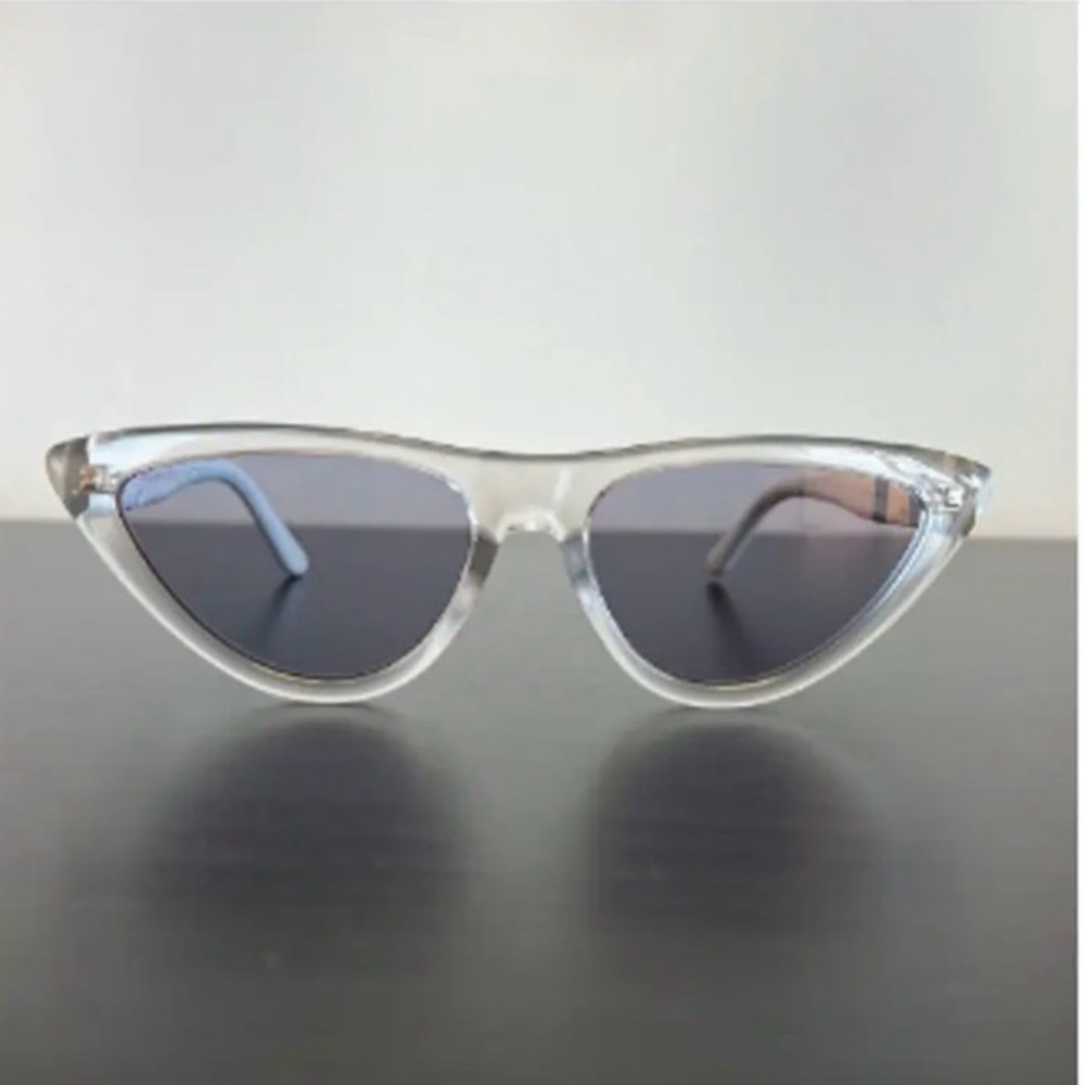 Jimmy Choo Sparks /G/S 900K1 White/Clear Cat Eye Sunglasses